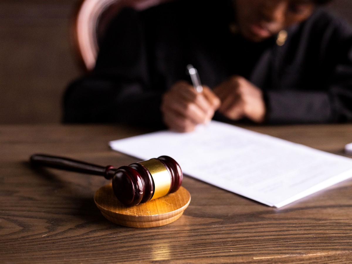 Legal paperwork and court gavel